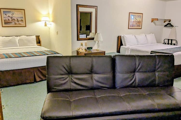 Suite at Rails Inn Motel, comfortable guest room in Forsyth, Montana.